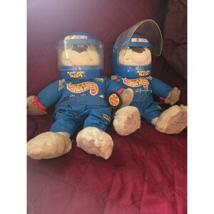2‎ Each 1999 Mattel Hot Wheels Nascar Driver Talking Bubba 12" Plush Works (A)